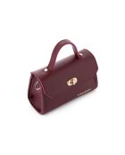 Minibolso Gela de piel burdeos - 20x8x12,5 cm
