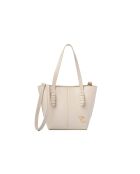 Sac bandoulière en cuir Piedmont crème - 30x14x23 cm