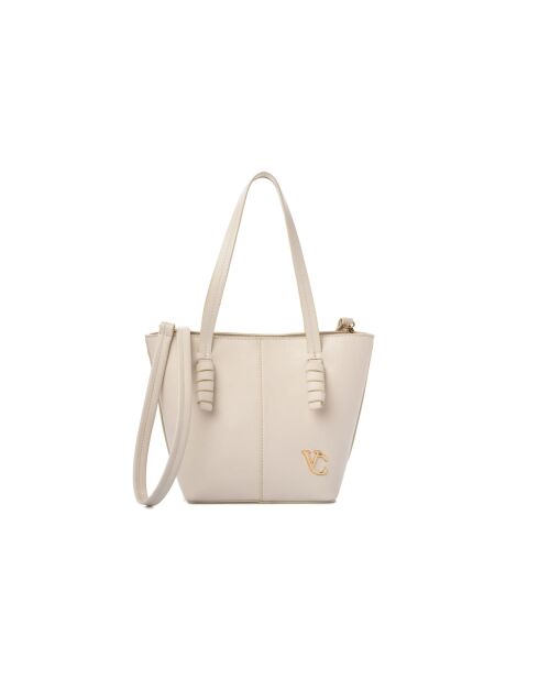 Sac bandoulière en cuir Piedmont crème - 30x14x23 cm
