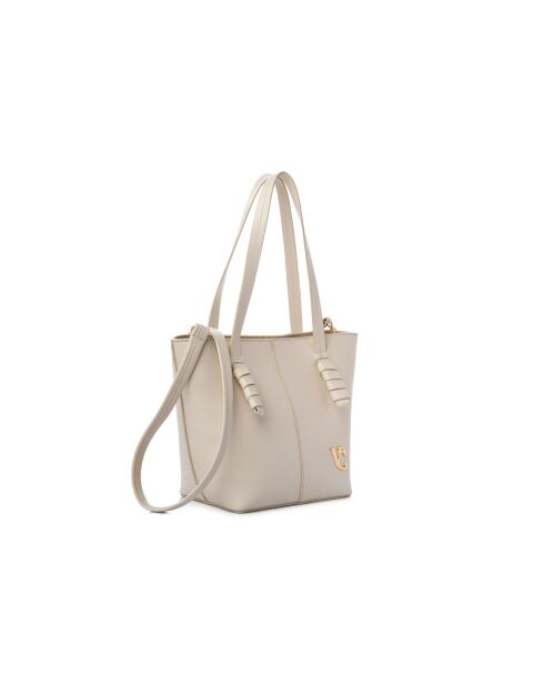 Sac bandoulière en cuir Piedmont crème - 30x14x23 cm