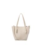 Sac bandoulière en cuir Piedmont crème - 30x14x23 cm