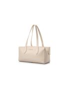 Bandolera Liguria de piel blanca - 31x17x19 cm