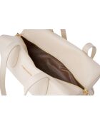 Bandolera Liguria de piel blanca - 31x17x19 cm