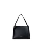 Bolso Palermo de piel negra - 35x15x27 cm