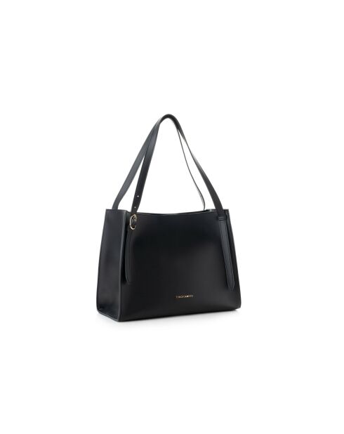 Tote bag en cuir Palermo noir - 35x15x27 cm