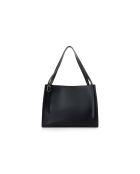 Bolso Palermo de piel negra - 35x15x27 cm