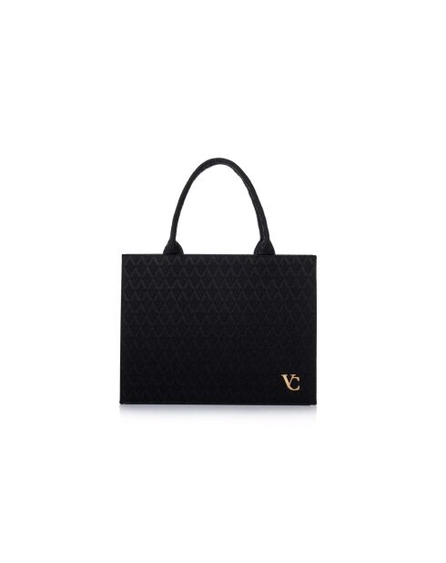 Tote bag en cuir Caserta noir - 38x15x30 cm