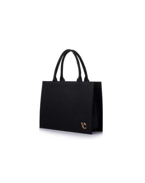 Tote bag en cuir Caserta noir - 38x15x30 cm