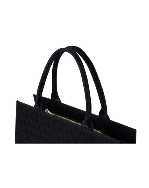 Bolso Caserta de piel negra - 38x15x30 cm