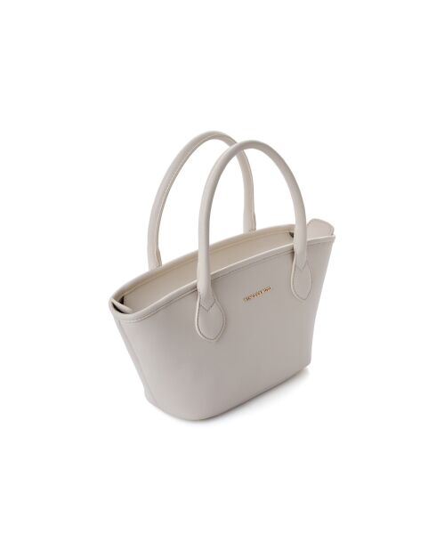 Sac à main en cuir Marsala crème - 36x12x19 cm
