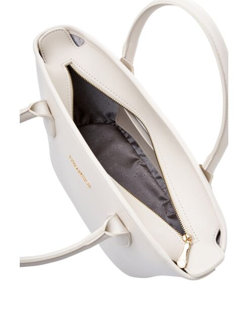 Borsa a mano in pelle color crema Marsala - 36x12x19 cm