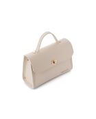 Borsa a mano in pelle Gela bianca - 25x9x18 cm