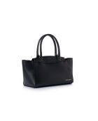 Tote bag en cuir Messina noir - 33,5x14x15 cm