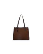 Bandolera de piel Piacenza, gamuza, gamuza marrón - 36x12x27 cm