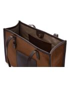 Bandolera de piel Piacenza, gamuza, gamuza marrón - 36x12x27 cm