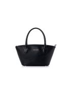 Borsa a mano in pelle Marsala nera - 36x12x19 cm