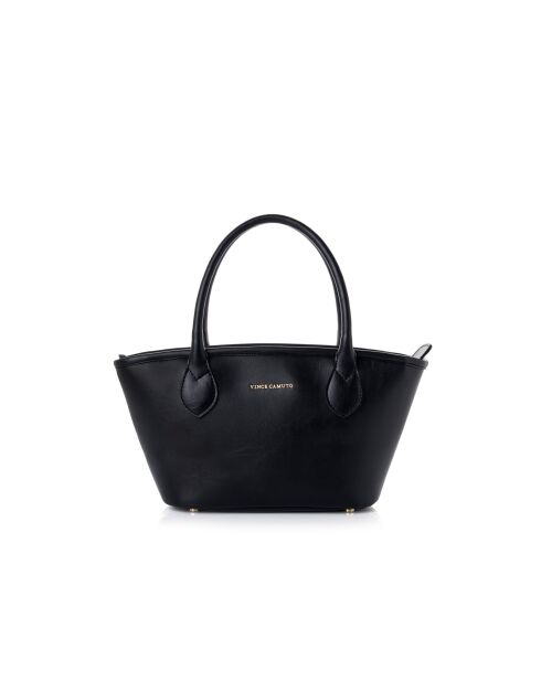 Sac à main en cuir Marsala noir - 36x12x19 cm