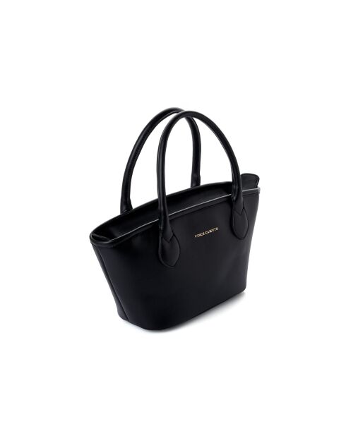 Sac à main en cuir Marsala noir - 36x12x19 cm