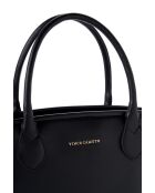 Borsa a mano in pelle Marsala nera - 36x12x19 cm