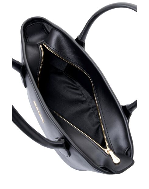 Borsa a mano in pelle Marsala nera - 36x12x19 cm