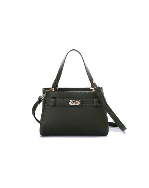 Sac à main en cuir Lecce vert foncé - 20x11x15 cm