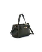 Bolso de mano Lecce de piel verde oscuro - 20x11x15 cm