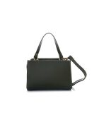 Bolso de mano Lecce de piel verde oscuro - 20x11x15 cm