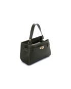 Bolso de mano Lecce de piel verde oscuro - 20x11x15 cm