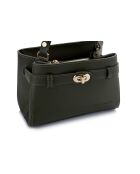 Bolso de mano Lecce de piel verde oscuro - 20x11x15 cm