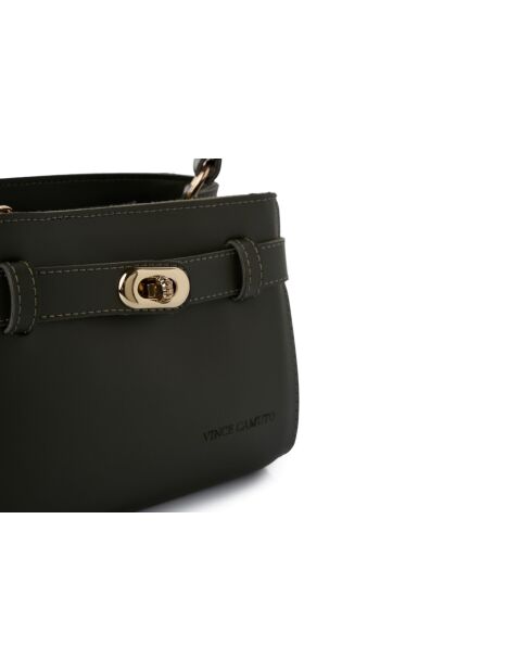 Bolso de mano Lecce de piel verde oscuro - 20x11x15 cm