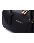 Bandolera Treviso de piel negra - 30x13x13 cm