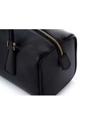 Bandolera Treviso de piel negra - 30x13x13 cm