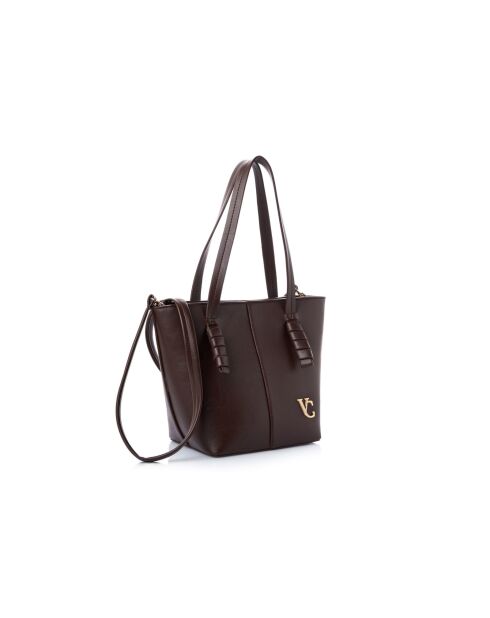 Sac bandoulière en cuir Piedmont marron - 30x14x23 cm