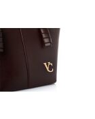 Sac bandoulière en cuir Piedmont marron - 30x14x23 cm