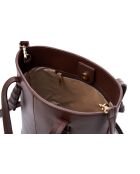 Sac bandoulière en cuir Piedmont marron - 30x14x23 cm