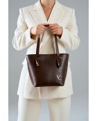 Sac bandoulière en cuir Piedmont marron - 30x14x23 cm