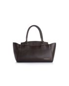 Tote bag en cuir Messina marron - 33,5x14x15 cm