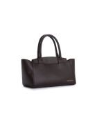 Tote bag en cuir Messina marron - 33,5x14x15 cm