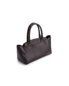 Tote bag en cuir Messina marron - 33,5x14x15 cm