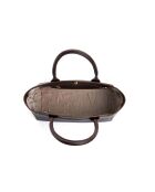 Tote bag en cuir Messina marron - 33,5x14x15 cm
