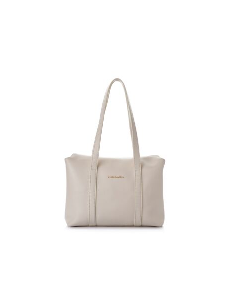 Sac bandoulière en cuir Taranto blanc - 32x10x22 cm