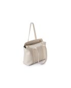 Bandolera Taranto de piel blanca - 32x10x22 cm