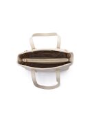 Bandolera Taranto de piel blanca - 32x10x22 cm