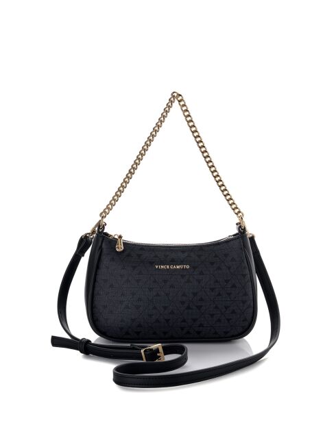 Sac à main en cuir Alessandria noir - 25x7x15 cm