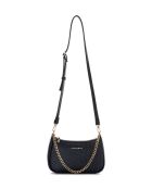 Sac à main en cuir Alessandria noir - 25x7x15 cm