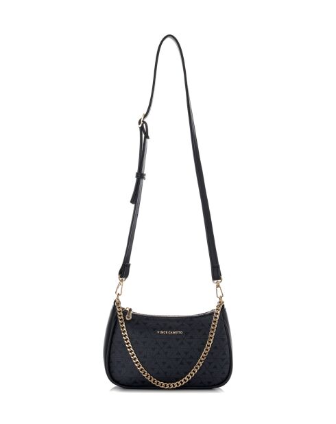 Sac à main en cuir Alessandria noir - 25x7x15 cm