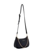 Sac à main en cuir Alessandria noir - 25x7x15 cm