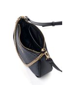Sac à main en cuir Alessandria noir - 25x7x15 cm