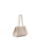 Bandolera Barletta de piel color crema - 30x9x19 cm