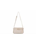 Bandolera de piel Atri blanca - 25x6,5x14 cm